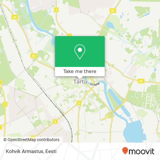 Kohvik Armastus, Rüütli 5 51004 Tartu kaart