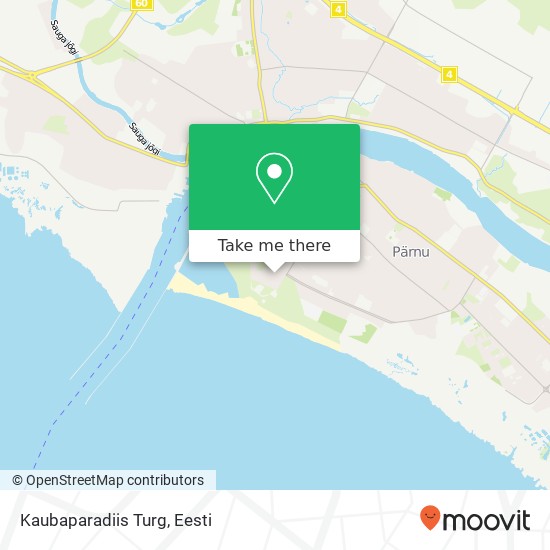 Kaubaparadiis Turg, Suvituse 14 80012 Pärnu kaart