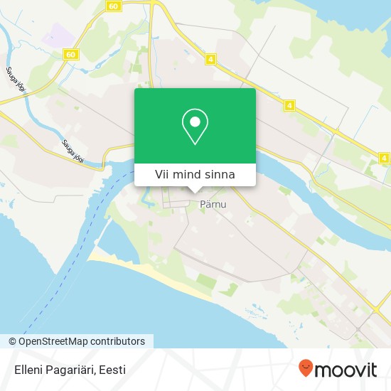 Elleni Pagariäri, Rüütli 45 80011 Pärnu kaart