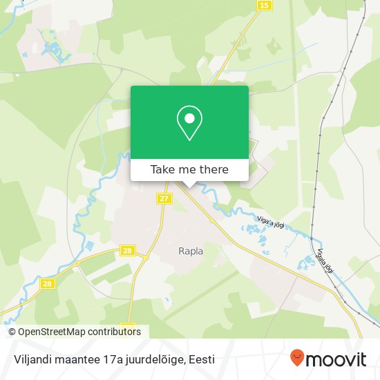 Viljandi maantee 17a juurdelõige kaart