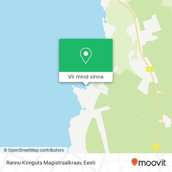 Rannu-Konguta Magistraalkraav kaart