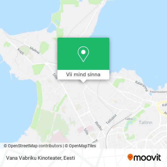 Vana Vabriku Kinoteater kaart