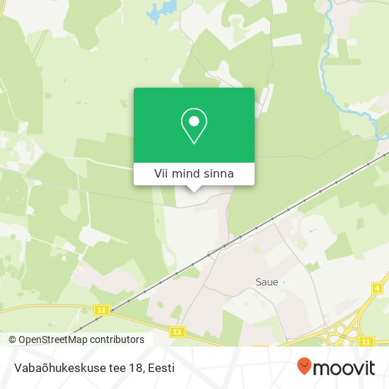 Vabaõhukeskuse tee 18 kaart