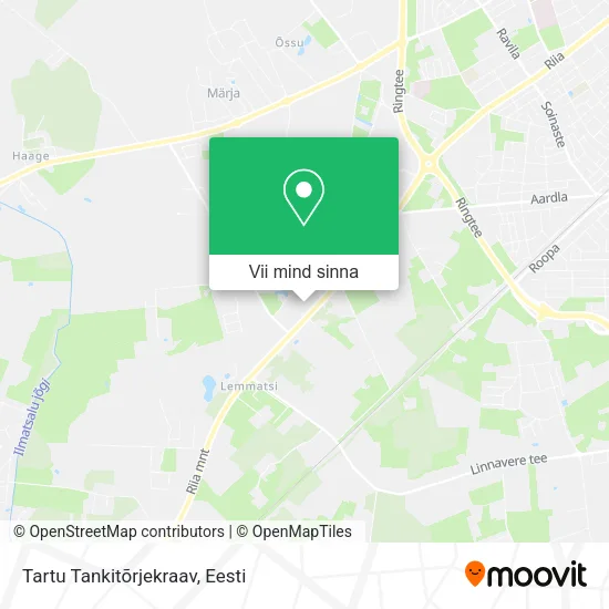 Tartu Tankitõrjekraav kaart