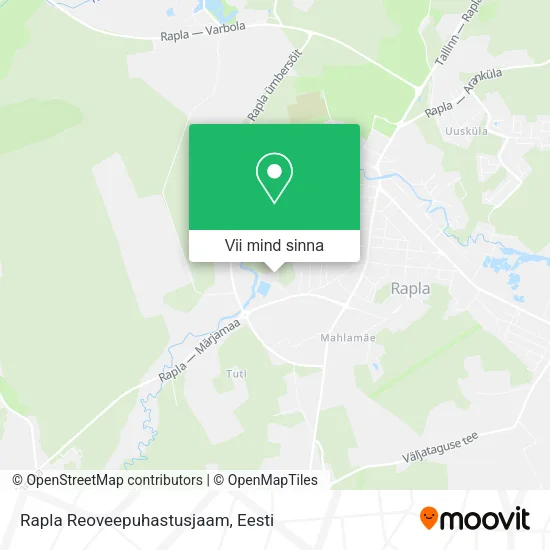 Rapla Reoveepuhastusjaam kaart
