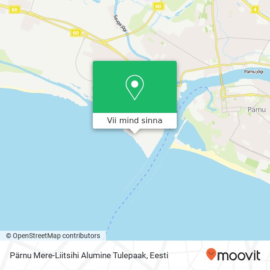 Pärnu Mere-Liitsihi Alumine Tulepaak kaart