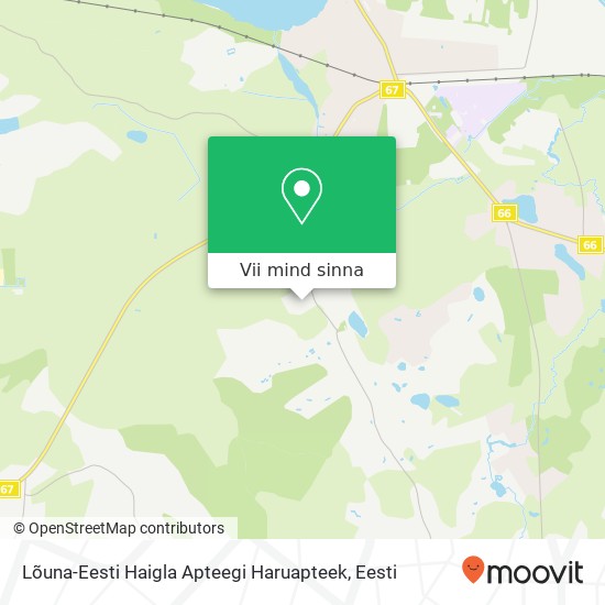 Lõuna-Eesti Haigla Apteegi Haruapteek kaart