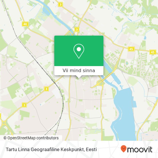 Tartu Linna Geograafiline Keskpunkt kaart