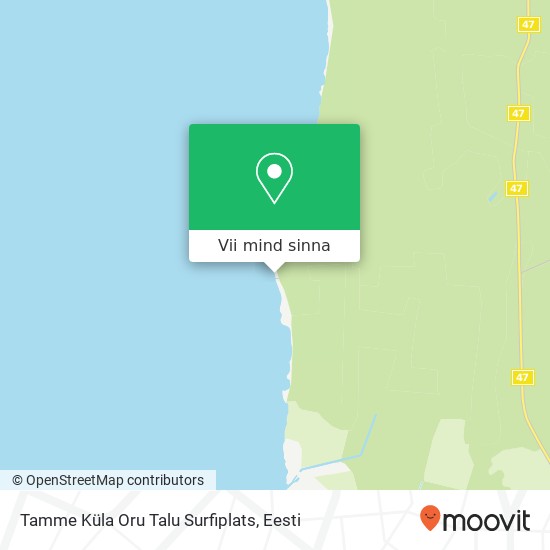 Tamme Küla Oru Talu Surfiplats kaart
