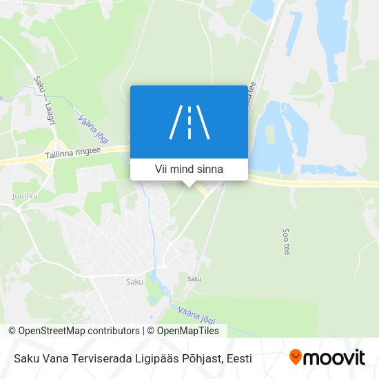 Saku Vana Terviserada Ligipääs Põhjast kaart
