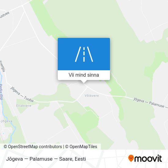 Jõgeva — Palamuse — Saare kaart