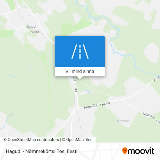 Hagudi - Nõmmekõrtsi Tee kaart