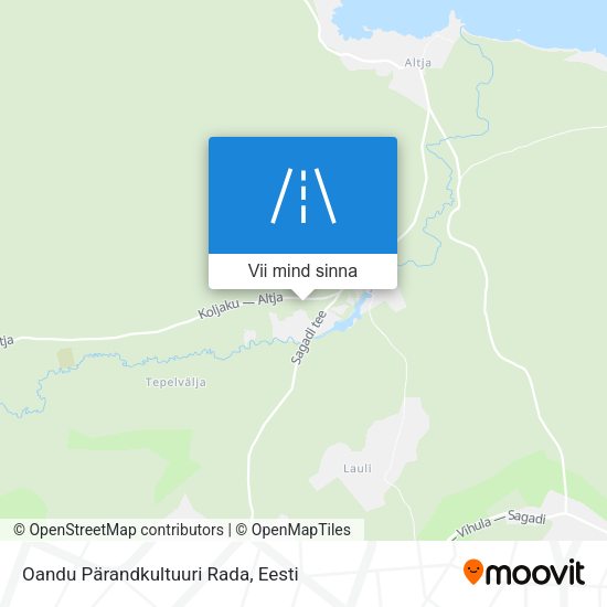 Oandu Pärandkultuuri Rada kaart