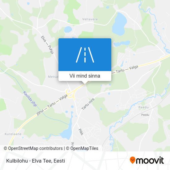 Kulbilohu - Elva Tee kaart