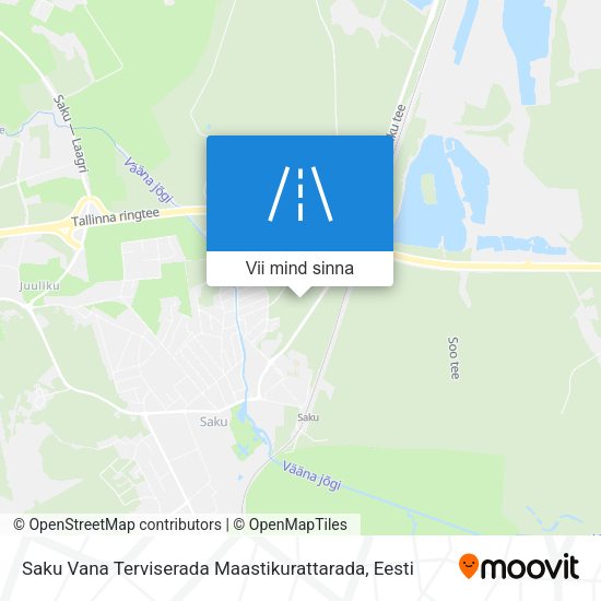 Saku Vana Terviserada Maastikurattarada kaart