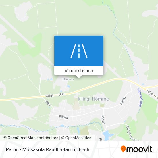 Pärnu - Mõisaküla Raudteetamm kaart