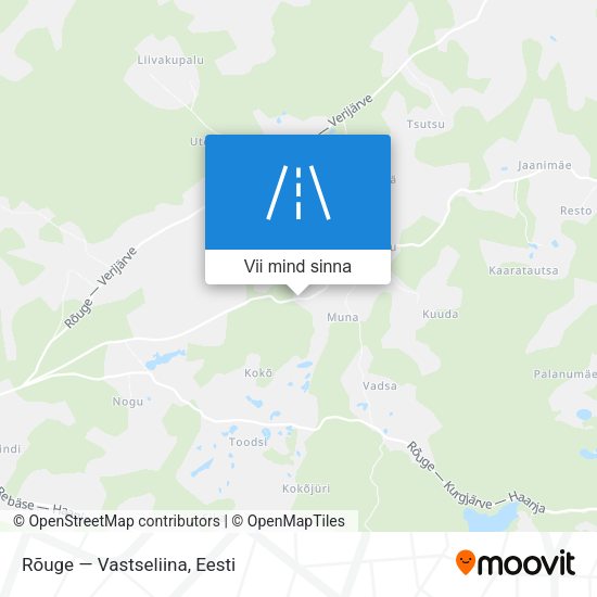 Rõuge — Vastseliina kaart
