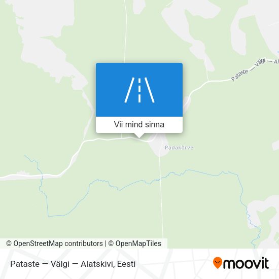 Pataste — Välgi — Alatskivi kaart