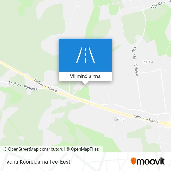 Vana-Koorejaama Tee kaart