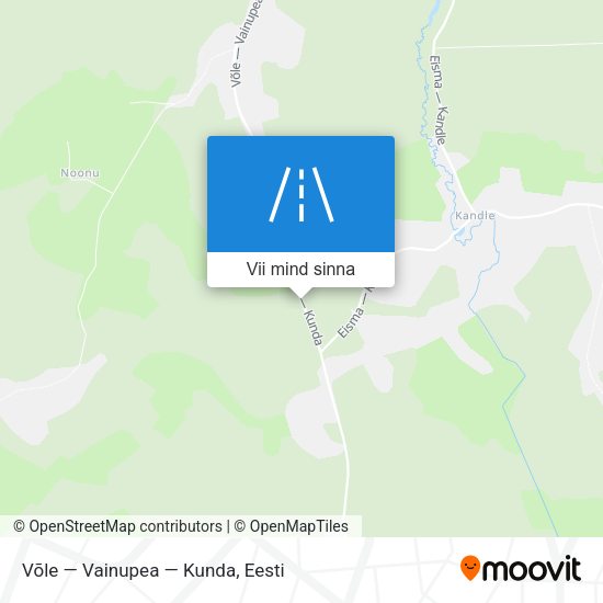Võle — Vainupea — Kunda kaart