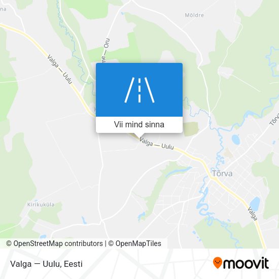 Valga — Uulu kaart