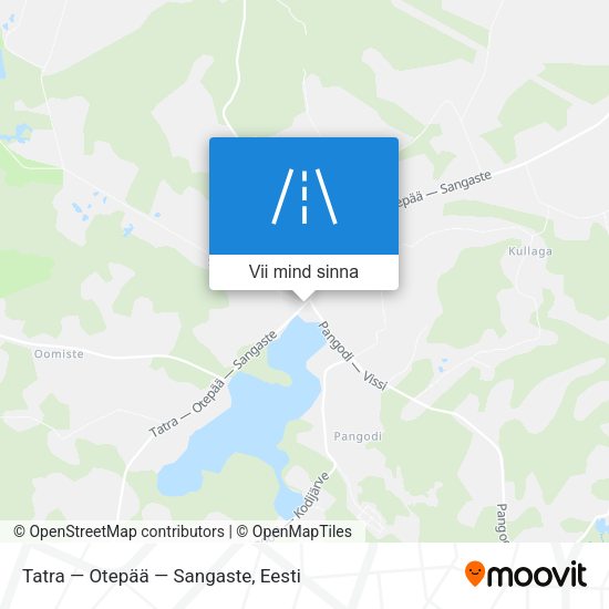 Tatra — Otepää — Sangaste kaart