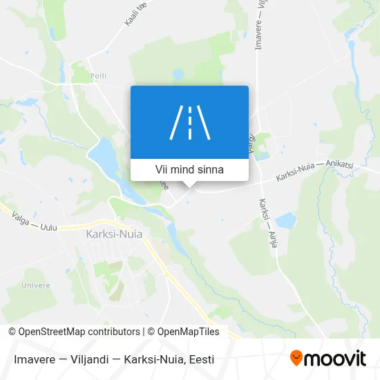 Imavere — Viljandi — Karksi-Nuia kaart