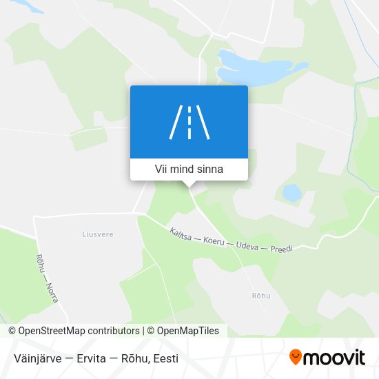 Väinjärve — Ervita — Rõhu kaart