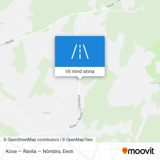 Kose — Ravila — Nõmbra kaart