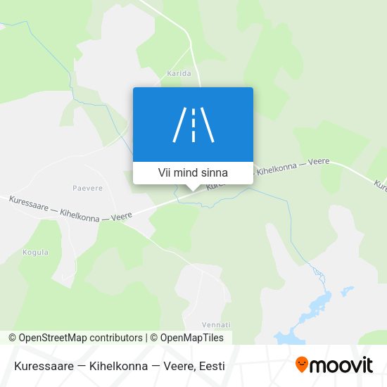 Kuressaare — Kihelkonna — Veere kaart