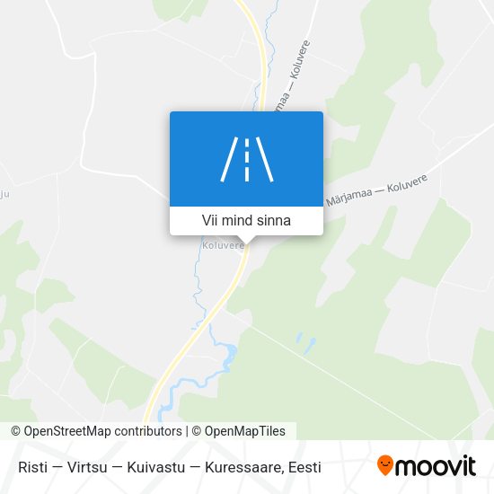 Risti — Virtsu — Kuivastu — Kuressaare kaart