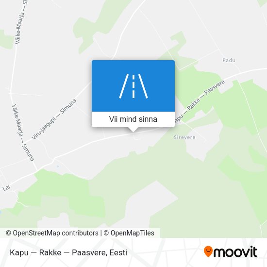 Kapu — Rakke — Paasvere kaart