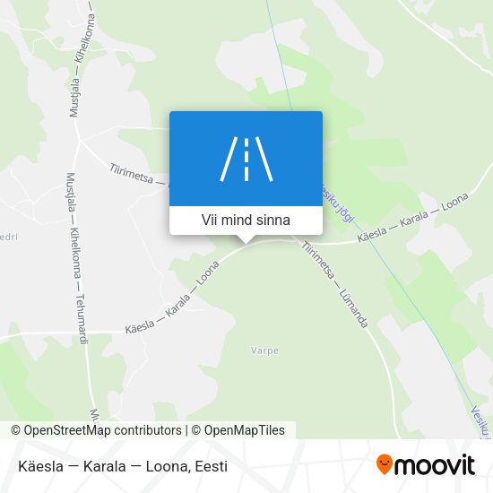 Käesla — Karala — Loona kaart