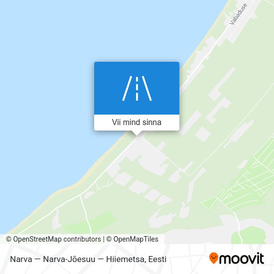Narva — Narva-Jõesuu — Hiiemetsa kaart