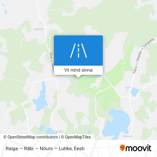 Raiga — Räbi — Nõuni — Lutike kaart
