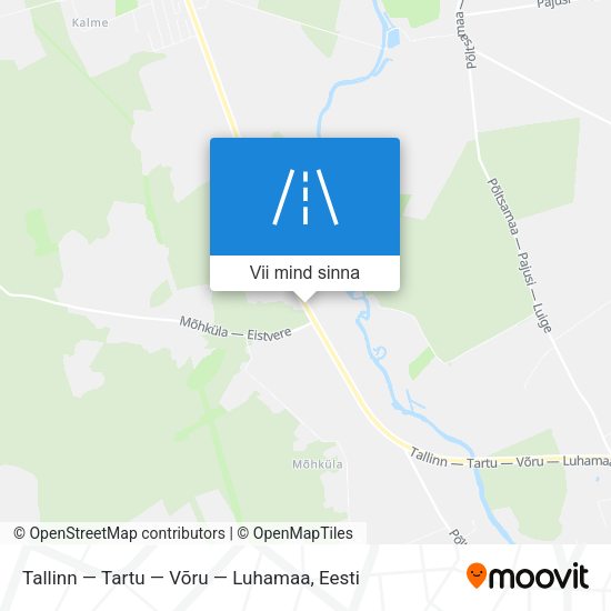 Tallinn — Tartu — Võru — Luhamaa kaart