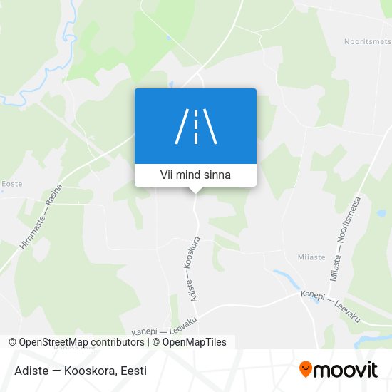 Adiste — Kooskora kaart