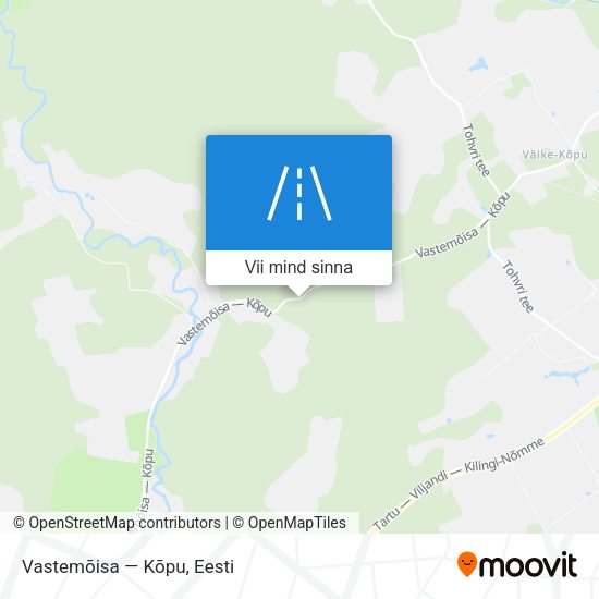 Vastemõisa — Kõpu kaart