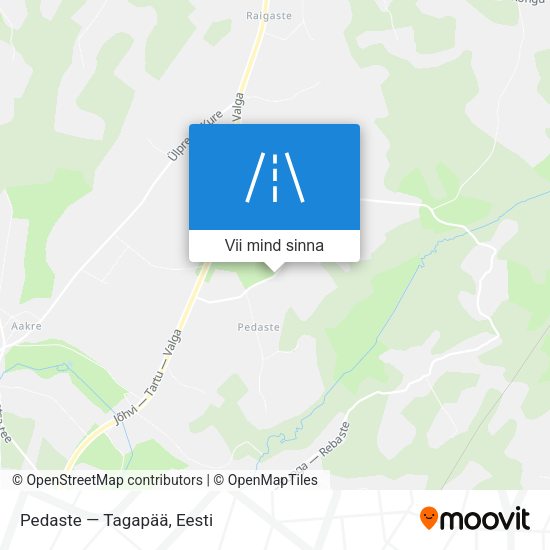 Pedaste — Tagapää kaart