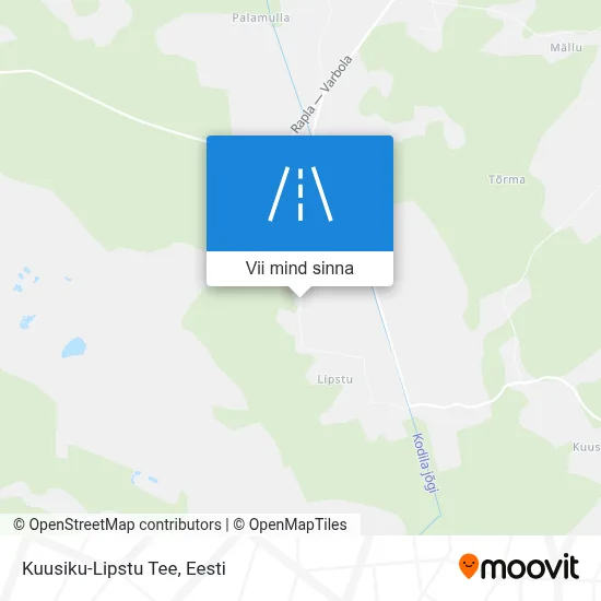 Kuusiku-Lipstu Tee kaart
