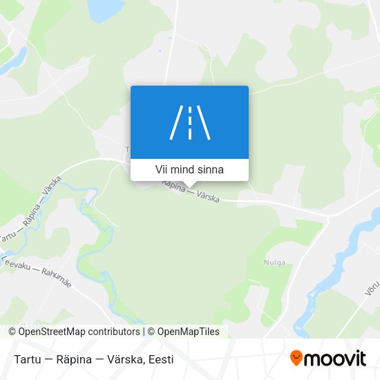 Tartu — Räpina — Värska kaart