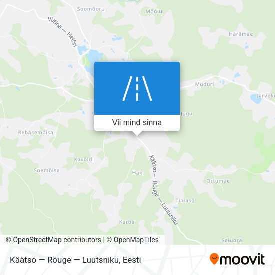 Käätso — Rõuge — Luutsniku kaart