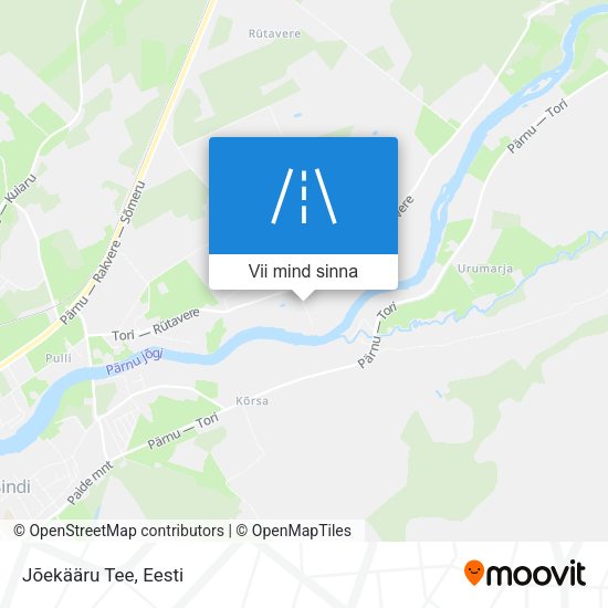 Jõekääru Tee kaart
