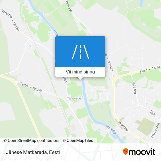 Jänese Matkarada kaart