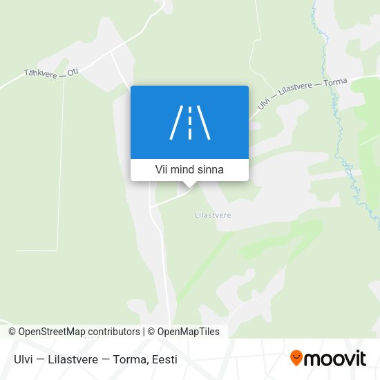 Ulvi — Lilastvere — Torma kaart