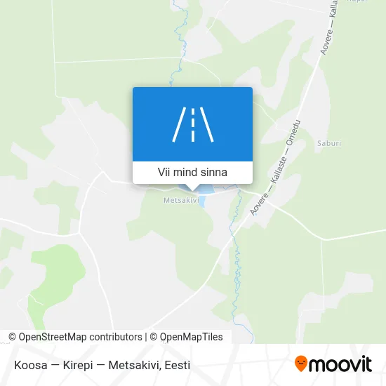 Koosa — Kirepi — Metsakivi kaart