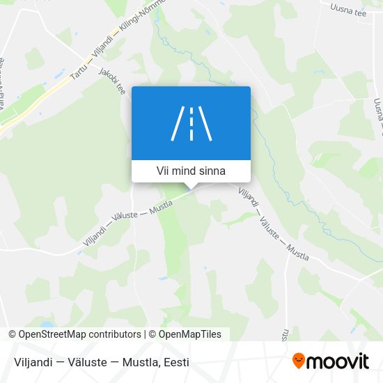 Viljandi — Väluste — Mustla kaart