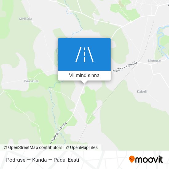 Põdruse — Kunda — Pada kaart
