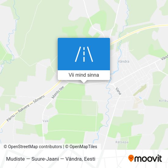 Mudiste — Suure-Jaani — Vändra kaart