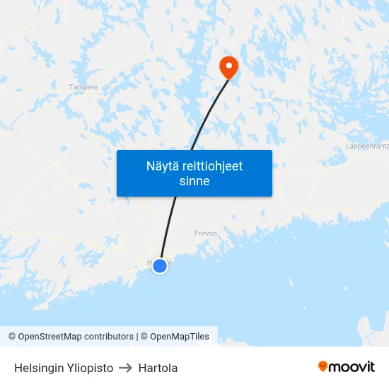 Helsingin Yliopisto | 🛍🏨 to Hartola map